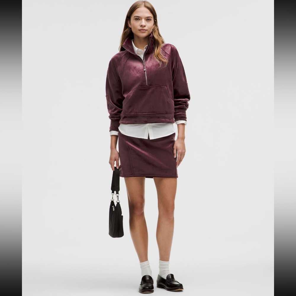 NWT! Lululemon Scuba High-Rise Mini Skirt - Velvet